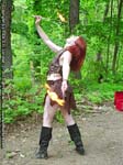 Knotty Bits in an Amazon Leather Outfit / Costume!